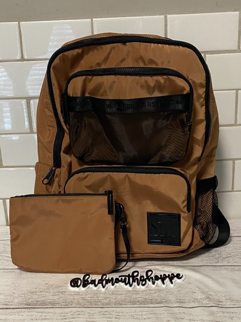 *Steve Madden BCHELLE Backpack and Matching Pouch in Camel